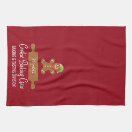 Weihnachtstypografie Gingerbrei Backen Geschirrtuch