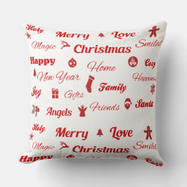 Weihnachtstypografie Pillow Kissen
