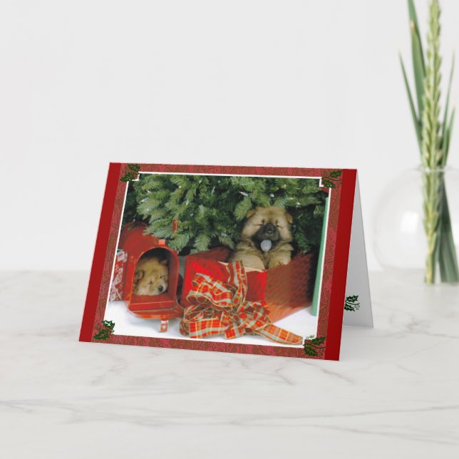 Weihnachtsüberraschung Feiertagskarte (Vorderseite)