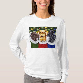 Weihnachtsüberraschungs-Labrador-Welpen T-Shirt