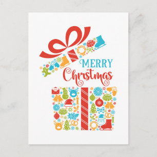Weihnachtsüberraschungsbox Feiertagspostkarte