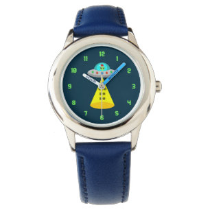 WeihnachtsUFO Ho Alien fliegende Untertasse Armbanduhr