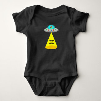 WeihnachtsUFO Ho Alien fliegende Untertasse Custom Baby Strampler
