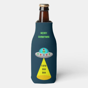 WeihnachtsUFO Ho Alien fliegende Untertasse Custom Flaschenkühler
