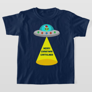 WeihnachtsUFO Ho Alien fliegende Untertasse Custom T-Shirt