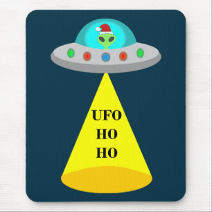 WeihnachtsUFO Ho Alien fliegende Untertasse Mousepad