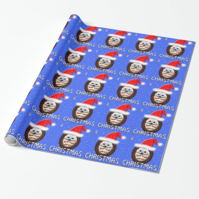 Weihnachtsumarmungs-Igel Geschenkpapier (Ungerollt)