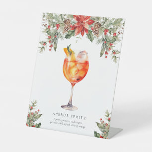 Weihnachtsunterschrift Trinkzeichen Sockelschild