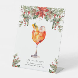 Weihnachtsunterschrift Trinkzeichen Sockelschild