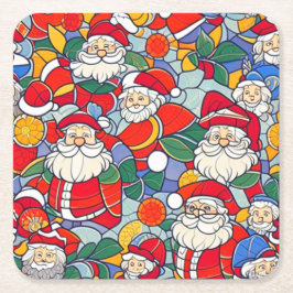 WeihnachtsUntersetzer Rechteckiger Pappuntersetzer