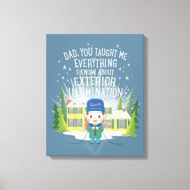 Weihnachtsurlaub Außenbeleuchtung Leinwanddruck (Vorderseite)