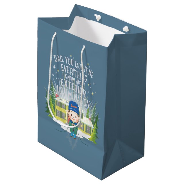 Weihnachtsurlaub Außenbeleuchtung Mittlere Geschenktüte (Vorderseite Schrägansicht)