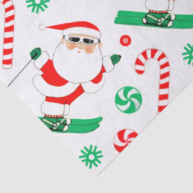 Weihnachtsurlaub Ski fahren Seidenpapier (Ausschnitt)