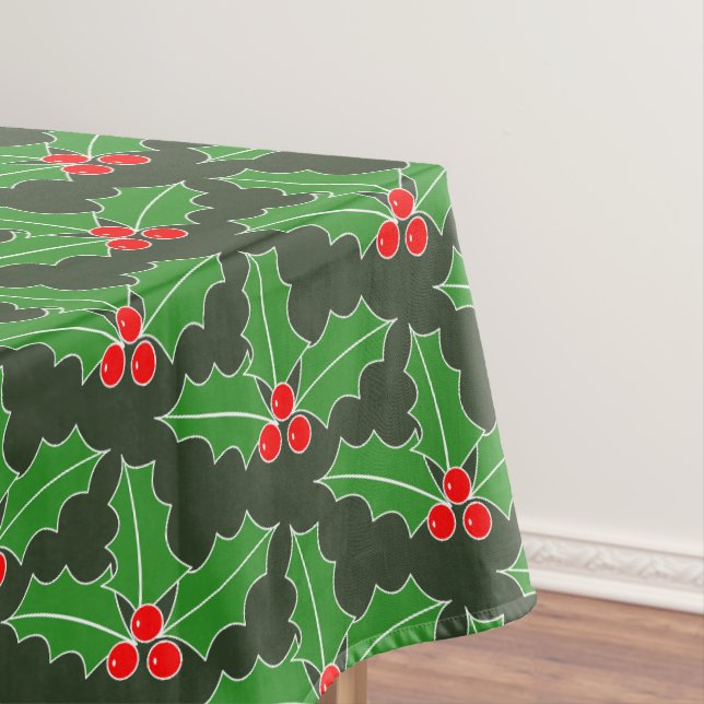 Weihnachtsurlaub Stechpalmenblatt-Muster-Tischdeck Tischdecke (Beispiel)