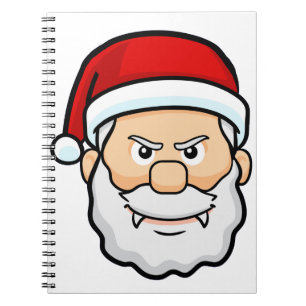 Weihnachtsvampir santa notizblock