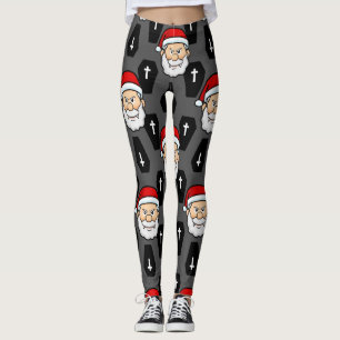weihnachtsvampir weihnachtsmann särge leggings