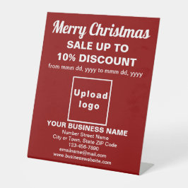 Weihnachtsverkauf auf Red Pedestal Sign Sockelschild