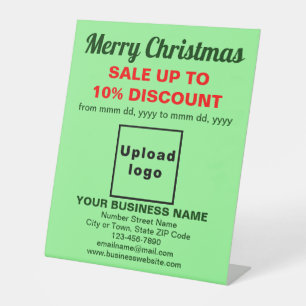 Weihnachtsverkauf für Unternehmen in Light Green Sockelschild