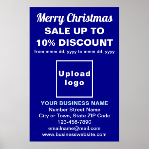 Weihnachtsverkauf in Blue Poster