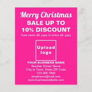 Weihnachtsverkauf in Rosa Flyer