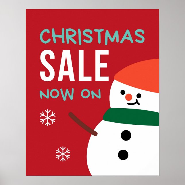 Weihnachtsverkäufer Poster, Weihnachtsverkauf Sign Poster (Vorne)