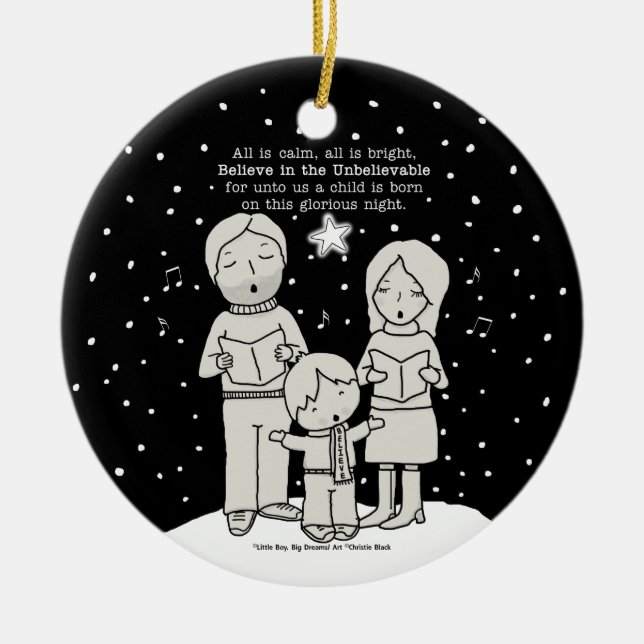 Weihnachtsverkehr Keramikornament (Vorne)