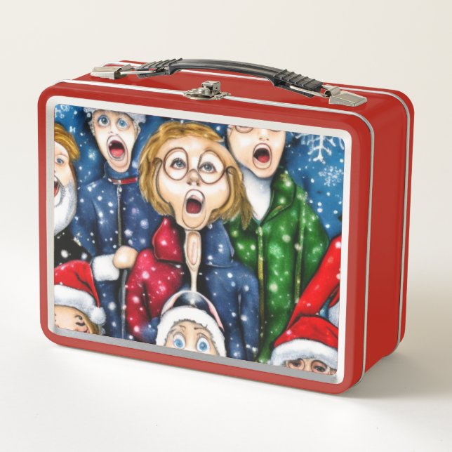 Weihnachtsverkehr Metall Brotdose (Vorderseite)