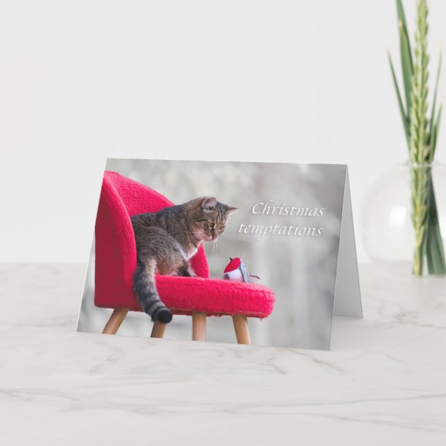 Weihnachtsverlockungen Feiertagskarte (Vorderseite)