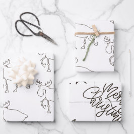 Weihnachtsverpackung Geschenkpapier Set