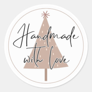 Weihnachtsverpackungsaufkleber für handgemachte Un Runder Aufkleber
