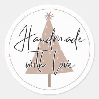 Weihnachtsverpackungsaufkleber für handgemachte Un Runder Aufkleber