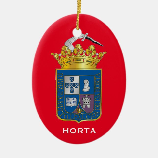 Weihnachtsverzierung Azoren Horta Faial Keramik Ornament (Vorne)