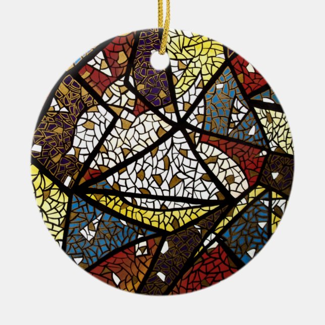 Weihnachtsverzierung der Friedenstauben-(Heiliger Keramik Ornament (Vorne)