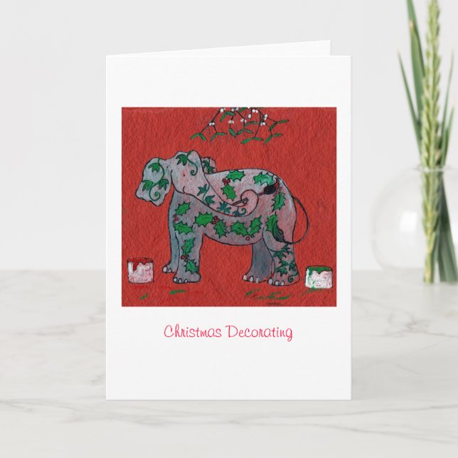 Weihnachtsverzierung Feiertagskarte (Vorderseite)