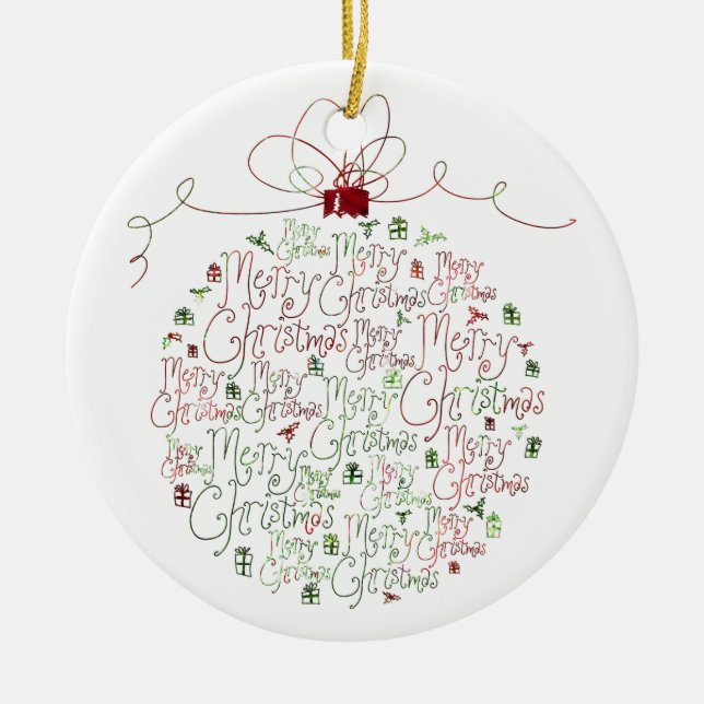 Weihnachtsverzierung Keramikornament (Vorne)