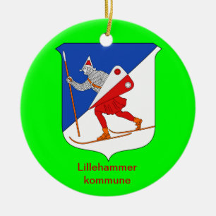 Weihnachtsverzierung Lillehammers Norwegen Keramik Ornament