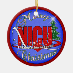 WEIHNACHTSverzierung - NICU - Neurotrauma intensiv Keramik Ornament