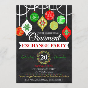 Weihnachtsverzierung - Party Einladung