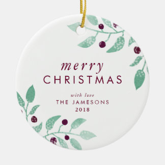 Weihnachtsverzierung *The reizendes Merry* Keramik Ornament