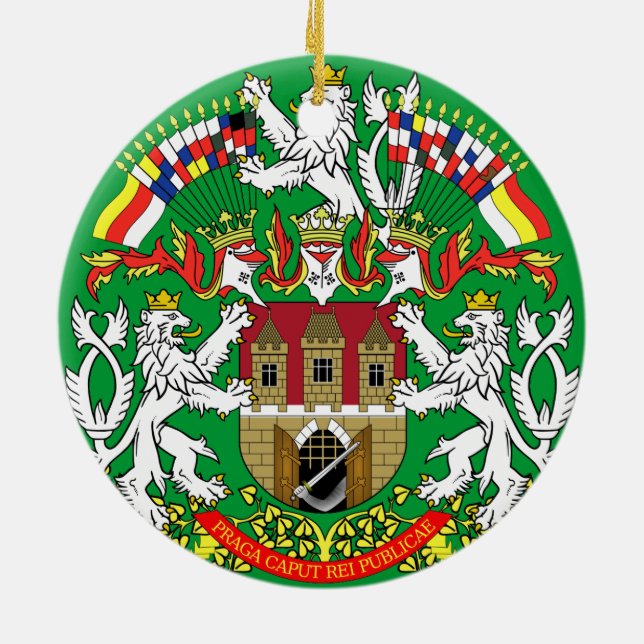 Weihnachtsverzierung Tschechen Prague* Keramik Ornament (Hinten)