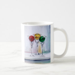 Weihnachtsverzierungen in der Wein-Glas-Tasse Kaffeetasse