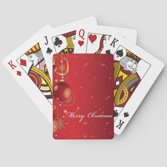Weihnachtsverzierungen Spielkarten (Rückseite)