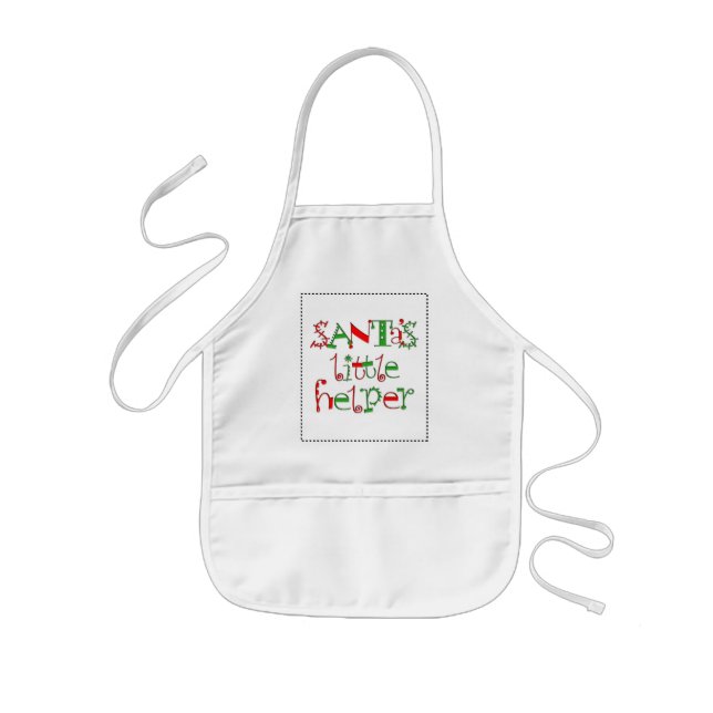 Weihnachtsverzierungen und -zusätze kinderschürze (Vorne)