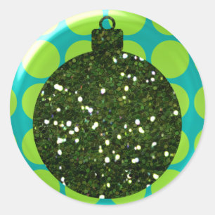 Weihnachtsverzierungs-Ball-Aufkleber Runder Aufkleber