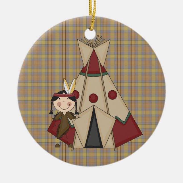 Weihnachtsverzierungs-gebürtiges Keramikornament (Vorne)