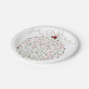 Weihnachtsverzierungs-Papier-Teller Pappteller