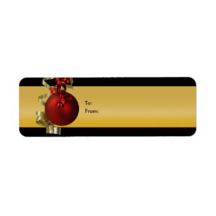 Weihnachtsverzierungsgeschenk etikettiert