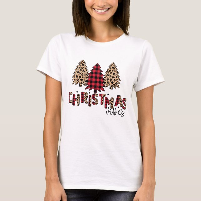Weihnachtsvillen mit roten karierten T-Shirt (Vorderseite)