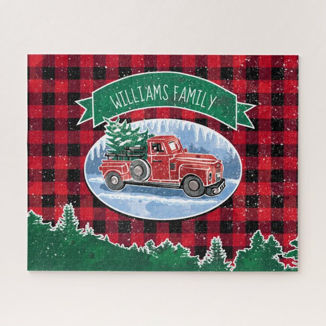 WeihnachtsVintager LKW addieren Namen (Horizontal)