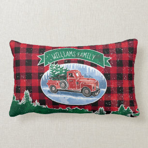WeihnachtsVintager LKW addieren Namen Lendenkissen